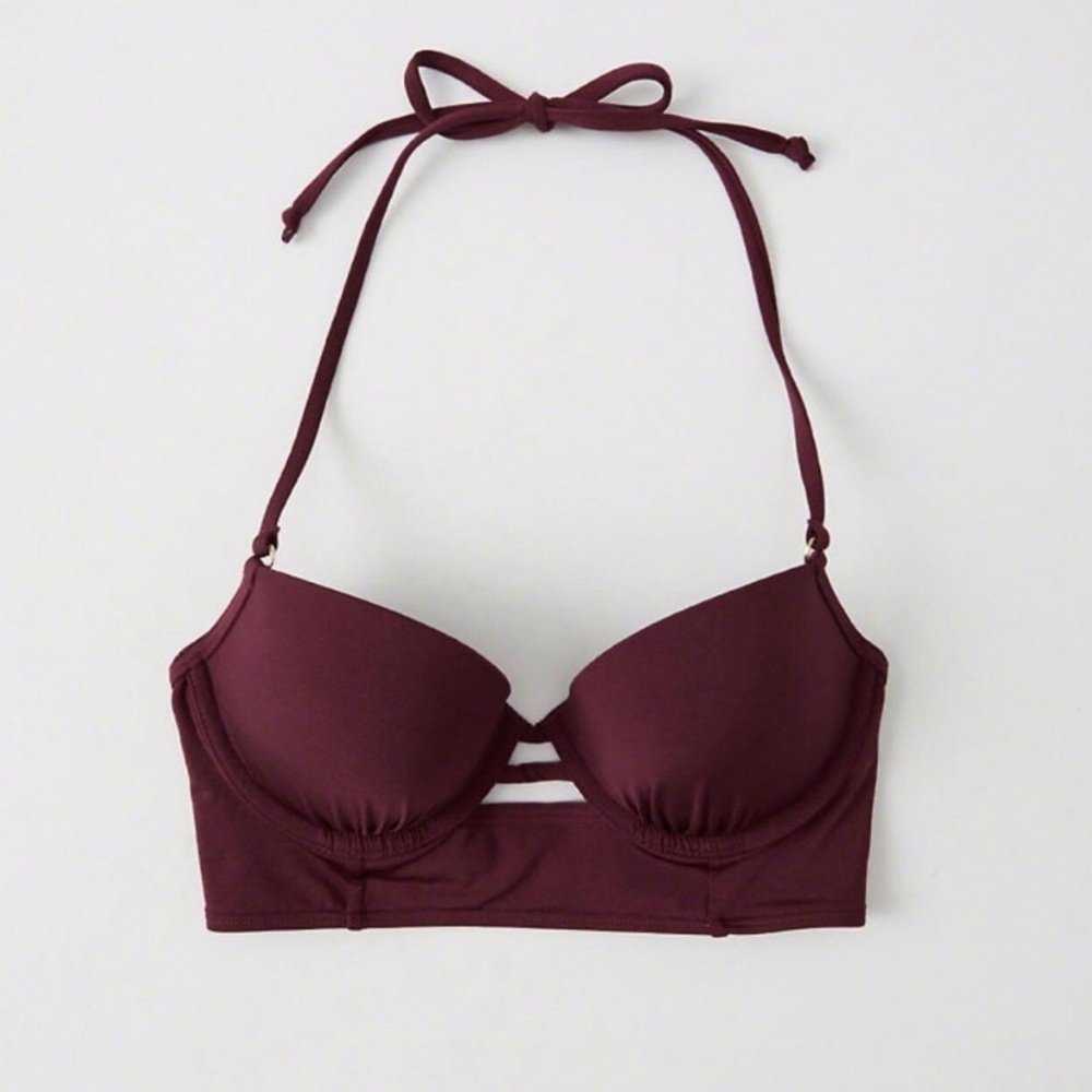 Abercrombie & Fitch Burgundy Halter Bikini Top